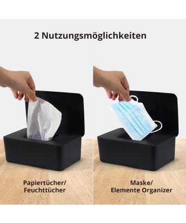 Premium Black Wet Wipes Box - Organize Baby Wipes & Damp Cloths | Stylish Storage for Home & Office - Buy Online on SooperMarket.com
