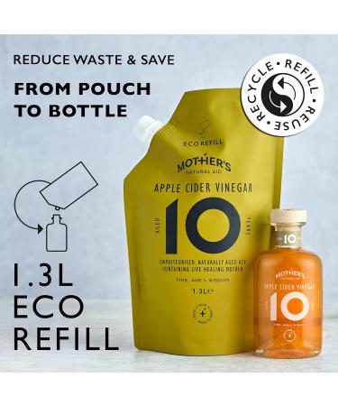10-Year Aged Raw Apple Cider Vinegar with Mother - Keto-Friendly & Superior Quality - 350ml (Pack of 1) - Buy Online on SooperMarket.com