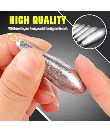 AMYSPORTS Drop Shot Fishing Weights Kit - Removable Lead Sinkers for Bass Casting - Size 1 (1oz.) - 10 pcs - Freshwater and Saltwater - Buy Online on SooperMarket.com