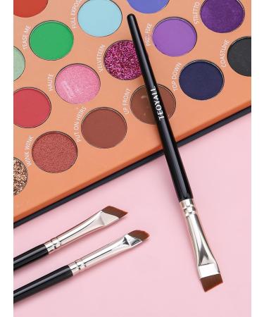 TEOYALL Angled Eyeliner Brushes Set 3 PCS Ultra Thin Slanted Angled Eyebrow Brush Precision Defined Brushes 3 Angled Eyeliner Brushes - Buy Online on SooperMarket.com