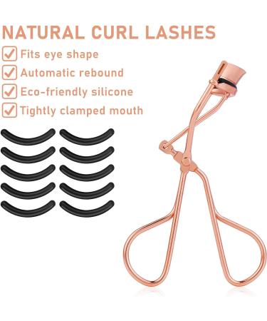 WLLHYF Eyelash Curler Kit with Silicone Refill Pads - Metal Eyelash Separator and Mascara Brush - Universal Lash Curler for Women and Girls - Buy Online on SooperMarket.com