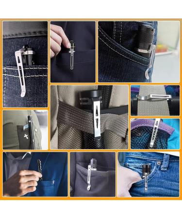 Unicraftale 420 Stainless Steel Flashlight Clip - 18mm Pocket Clip Replacement for Pens & Flashlights - Removable & Durable - Buy Online on SooperMarket.com