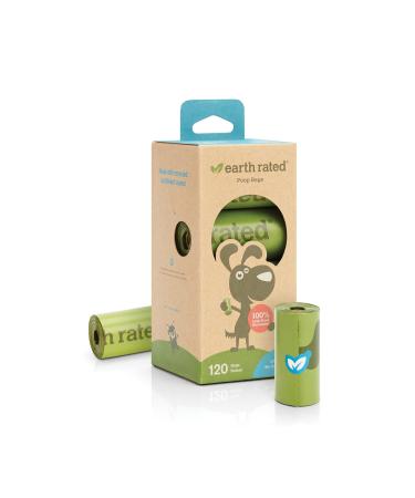 Earth Rated Dog Waste Bags Unscented 120 Bags 8 Refill Rolls