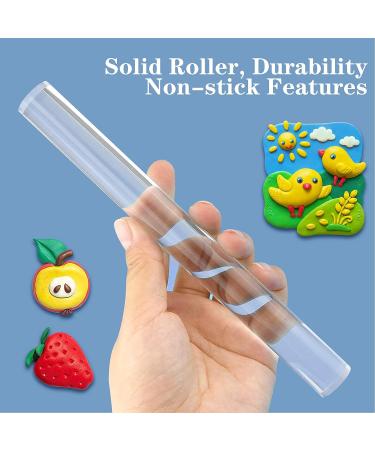8-Piece Acrylic Clay Roller Set with Cutters, Rollers, and Sheets - Polymer Clay Tools for Shaping, Sculpting, and Modelling - Buy Online on SooperMarket.com