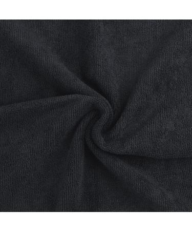 Orighty Black Salon Towel Pack of 12 - Super Soft Microfiber Hair Salon Towels - 16 x 27 Inches - Absorbent Towels for Salon, Gym, Spa, and Home - Buy Online on SooperMarket.com