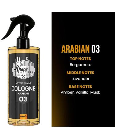 the shave factory Pump Spray After Shave Cologne - Aftershave Cologne Aftershave For Men (03 Arabian) - Buy Online on SooperMarket.com