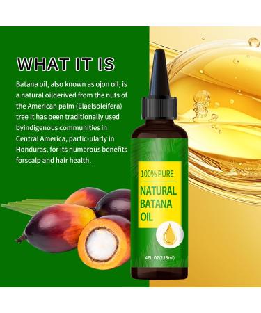 Batana Natural Hair Growth Oil - Organic Batana Oil for Stimulating Hair Growth Preventing Hair Loss & Eliminating Split Ends - 4FL OZ - Buy Online on SooperMarket.com