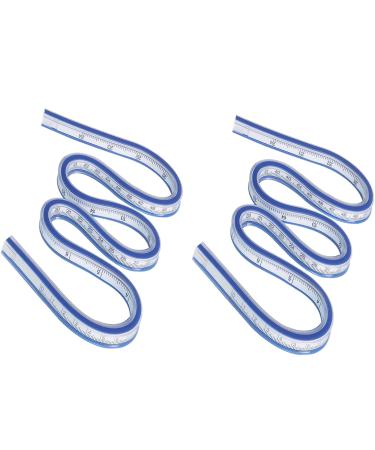 HLZC 2 Pieces ,24 Inch Ruler, Flexible Curve Ruler,Rulers for Drawing ,Curved Ruler for Sewing,Ideal for Engineering Drawing,Ruler That Can Be Bent,Curve Templates, Flexi Curve