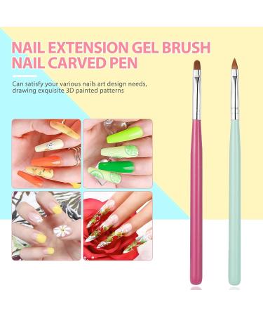 Sularpek 6Pcs Nail Art Brushes Set - Builder Gel Brush for Nails, Nail Art Design Pen Painting Tools with Extension Gel Brush, Fine Liner Brushes, and Dotting Pen - Buy Online on SooperMarket.com
