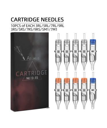 ATOMUS 100pcs Mixed Tattoo Cartridge Needles - Assorted Disposable 3RL 5RL 7RL 9RL 3RS 5RS 7RS 9RS 5M1 7M1 - Buy Online on SooperMarket.com