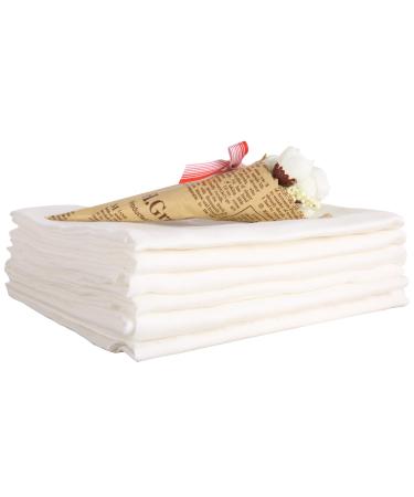 100% Cotton Double Gauze Burp Cloth Prefold Diapers White 10 count 52 x 70cm by Busy Mom