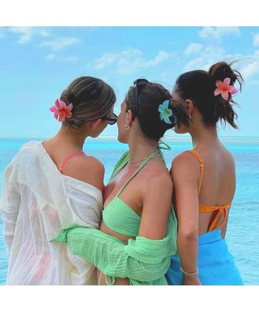 4 Pieces Hawaii Hair Clip Flowers - Beach Hair Accessories for Girls & Women | Perfect for Parties & Vacations - Buy Online on SooperMarket.com