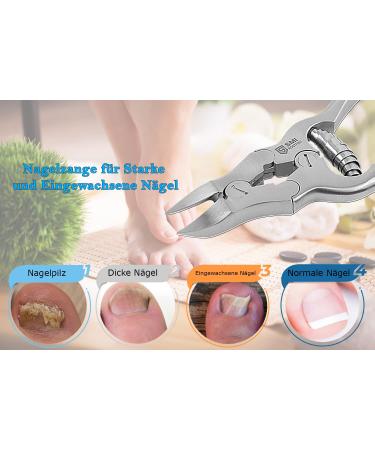 SMI Nail Tongs & Footnail Pliers - Stainless Steel Toenail Scissors & Clippers for Ingrown & Thick Nails - Includes Case - Buy Online on SooperMarket.com