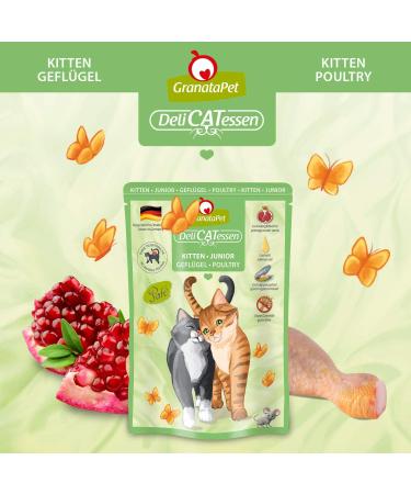 Granapet Delicatessen Kitten & Junior Poultry Wet Cat Food - 6 x 85g | Grain-Free & No Sugar Additives Gourmet Nutrition - Buy Online on SooperMarket.com