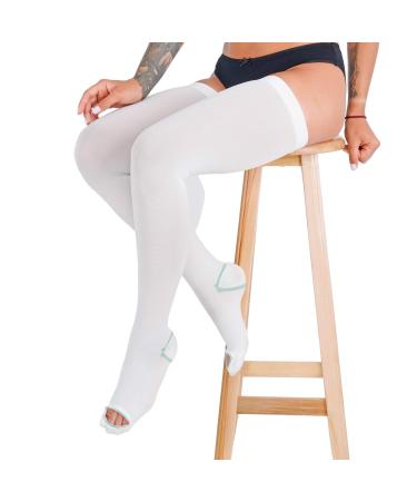 invera Anti-Embolism Compression Stockings Thigh High Unisex Ted Tube Socks 15-20mmHg Moderate Level XL