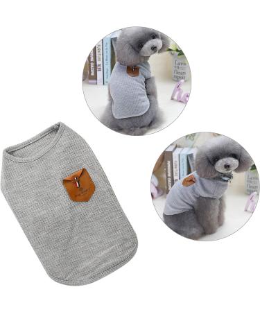Yaodhaod Small Dog Shirt - Blue & Gray Cotton Clothing for Dogs & Cats (2 Pack) | Perfect for Teacup Teddies & Dwarf Rabbits - Buy Online on SooperMarket.com