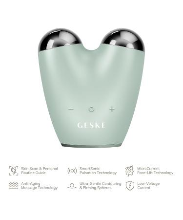 Geske SmartAppGuided Microcurrent Face-Lifter | 6-in-1 Anti-Aging Device for Facial Lifting Jawline Training & Double Chin Removal | Green - Buy Online on SooperMarket.com