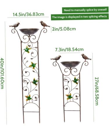 2-in-1 Metal Bird Water Dispenser & Feeder - Retro Garden Decor for Outdoors - Buy Online on SooperMarket.com