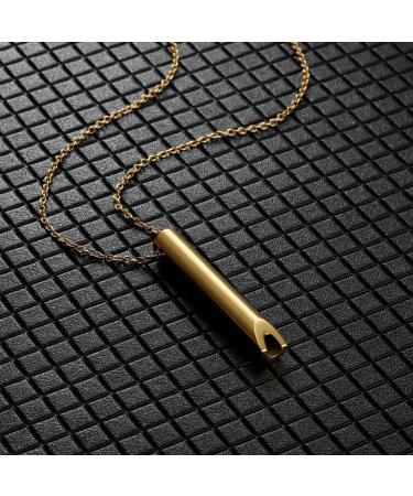Stainless Steel Anxiety Breathing Necklace Stress Relief Meditation Necklaces Yoga Ritual Quit Smoking Anxiety Relief Jewelry - Buy Online on SooperMarket.com