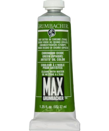 Grumbacher Max Water Miscible Oil Paint  37ml/1.25 oz  Chromium Oxide Green Opaque