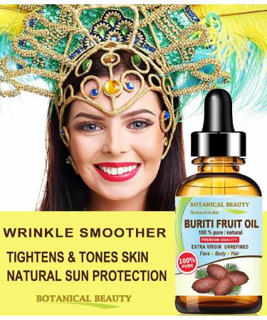 Buy Brazilian Buriti Fruit Oil - Pure Cold Pressed Natural Carrier Oil for Face Body Hair & Nails | 1 fl. oz (30 ml) - Worldwide Shipping - Buy Online on SooperMarket.com
