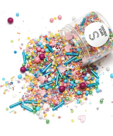 Super sprinkle confetti parade |Sugar sprinkles for cake biscuits cake and much more.|All ingredients from the EU |Streusel mix from Hamburg known from TV & print |Without AZO dyes (90g) 90 g (1 Pack)