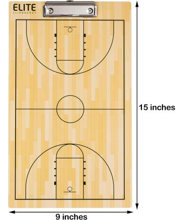 Elite Clipboards Dry Erase Basketball Coaches Clipboard - Double-Sided Marker Board - Buy Online on SooperMarket.com