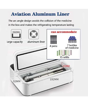 Mini Insulin Refrigerated Box 0-18 c Portable Insulin Cooler Smart Touch Buttons Drug Cooler LCD Display Super Large Capacity for Travel/Eye Drops/interferon/Drug DualCoreVersion-NoBattery - Buy Online on SooperMarket.com