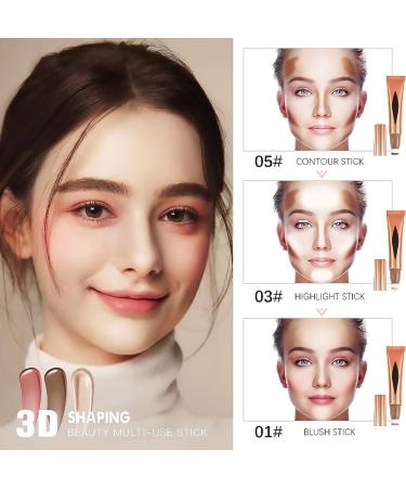 Tongyend Liquid Contour Beauty Wand Blush Stick Cream Contour Stick and Highlighter with Cushion Applicator Long Lasting Face Blush Illuminator Makeup Stick Liquid Bronzer Super Silky(Contour 05) Contour 05 10 g (Pack of 1) - Buy Online on SooperMarket.com