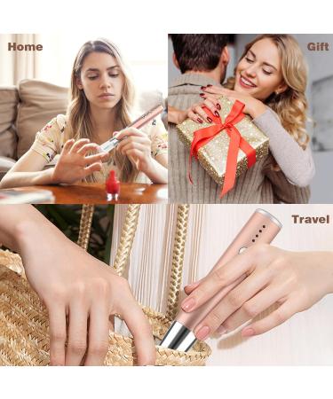 Enniewi 25000RPM Rechargeable Electric Nail Drill with Light - Cordless E File for Gel & Natural Nails | Low Heat Manicure Pedicure Set with Dust Cover - Rose - Buy Online on SooperMarket.com