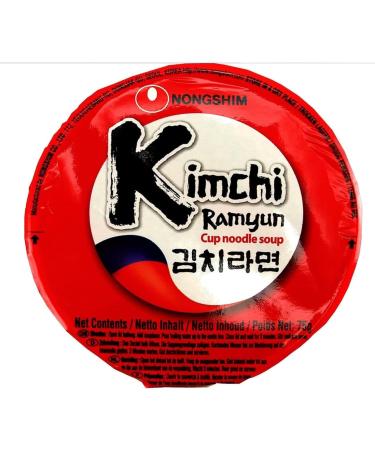 Nongshim Kimchi Flavour Instant Noodle Soup Cup 75g (Pack of 12) by SPICEHUB - Buy Online on SooperMarket.com