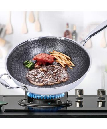 DELURA Stainless Steel Breakfast Pan Cooking Tools Kitchen Supplies Frying Baking Pan Cooking Pot Kitchen Utensils Cookware 32cm - Buy Online on SooperMarket.com