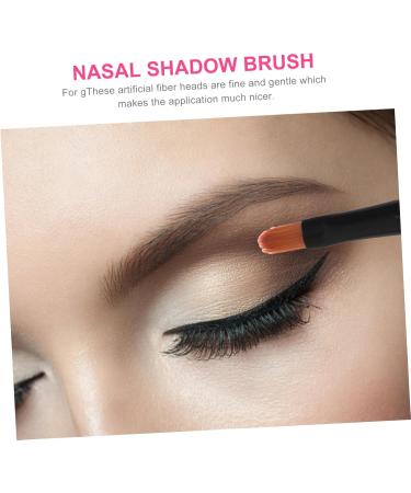 Gogogmee 10pcs Nose Shadow Brush Makeup Concealer Brush Soft Face Blush Brush Eye Makeup Black Wooden Handle - Buy Online on SooperMarket.com
