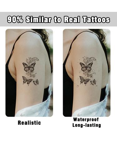 Cerlaza 100 Sheets Temporary Tattoos for Women - 420 Mixed Styles Fake Tattoo Stickers - Realistic Henna Body Art Sticker Set - Buy Online on SooperMarket.com