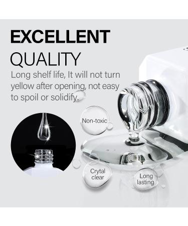 AILLSA Base and Top Coat Gel Nail Polish Set - Long Lasting Clear Gel Base Coat with High Gloss Shine - Soak Off U V LED Gel Polish - DIY Nail Art at Home - 2PCS 0.51 Fl Oz - Buy Online on SooperMarket.com