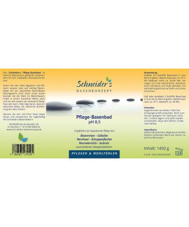 Schneider's Care Base Pool 1400g - Naturopath-Developed Detox Solution for Base & Foot Bath - Supports Deacidification 1.4 kg (1 Pack) - Buy Online on SooperMarket.com