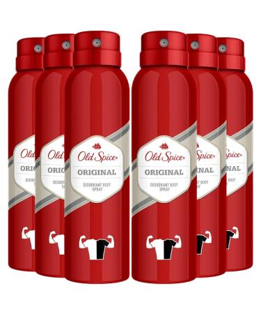 Old Spice Deodorant Body Spray Original Scent 6x150 ml