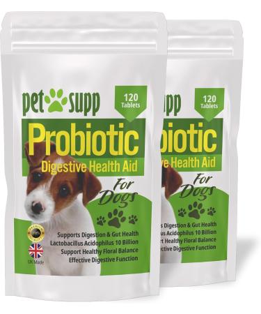PetSupp Probiotics for Dogs Good Stomach & Gut Health 120 Probiotic Tablets Handy Re-Sealable Bag. - Buy Online on SooperMarket.com