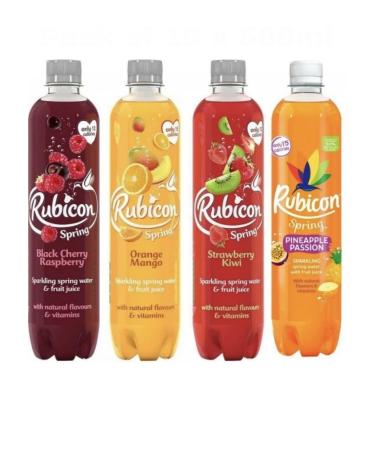 Rubicon Sparkling Spring Water Mixed Pack (16x500ml) - Sparkling Spring Water & Real Fruit Juice