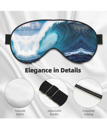 SSIMOO Big Sea Wave HD Soft Sleep Eye Mask | Breathable Travel Eye Patch for Women | Ideal for Relaxation & Comfort - Buy Online on SooperMarket.com