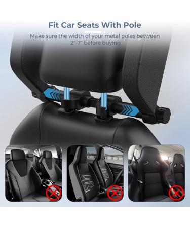 Yoocaa Car Headrest Pillow - Adjustable U Shaped Neck Support for Car Seat - Black - Kids & Adults - Buy Online on SooperMarket.com