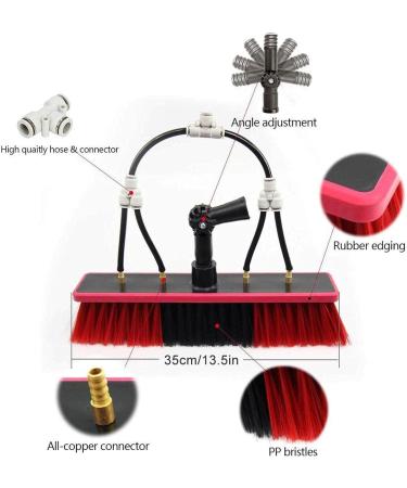 Telescopic Rod Cleaning Brush Water Fed Pole Kit Window Cleaning Pole 3-11m Water Fed Telescopic Brush Angle Adjustable Band Scraper for Photovoltaic Panel Cleaning Trucks 35cm Brush Head 4M/13FT - Buy Online on SooperMarket.com