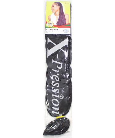 X-PRESSION (Xpression) Ultra Hair Braid (Braiding) Extension Choice of Colours (1 Jet Black) - Buy Online on SooperMarket.com