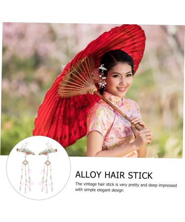 Gogogmee 1 Pair Butterfly Hair Clip Chinese Hair Sticks Japanese Vintage Hairpin Shell Hair Accessories Qipao Hair Barrettes Pearl Hair Clips Antique Tassel Hair Barrette Hair Pin Metal - Buy Online on SooperMarket.com