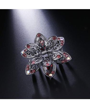 Kilofly 3pc Rhinestone Crystal Hair Clip Claw Barrettes Set for Women - 2 Small + 1 Medium - Buy Online on SooperMarket.com
