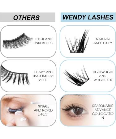 Mix Length Cluster Lashes 0.07mm D Curl | Soft & Wispy DIY Lash Extensions | HuXi Lashes-ZW28C - Buy Online on SooperMarket.com