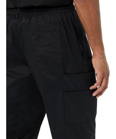 Amazon Essentials Men's Elastic Drawstring Waist Scrub Pant in Black - Size Medium - Buy Online on SooperMarket.com