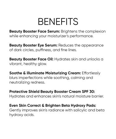 Trish McEvoy Beauty Booster Must Haves Travel Set | 6-Piece Correct & Brighten Collection for Radiant Skin - Hydroxy Pads Face & Eye Serums Moisturizer & SPF 30 - Buy Online on SooperMarket.com