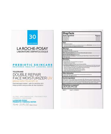 La Roche-Posay Toleriane Double Repair UV SPF 30 Moisturizer with Niacinamide & Glycerin - Buy Online on SooperMarket.com