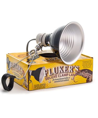 Fluker's Repta-Clamp Lamp with Switch for Reptiles Black, 5.5-Inches